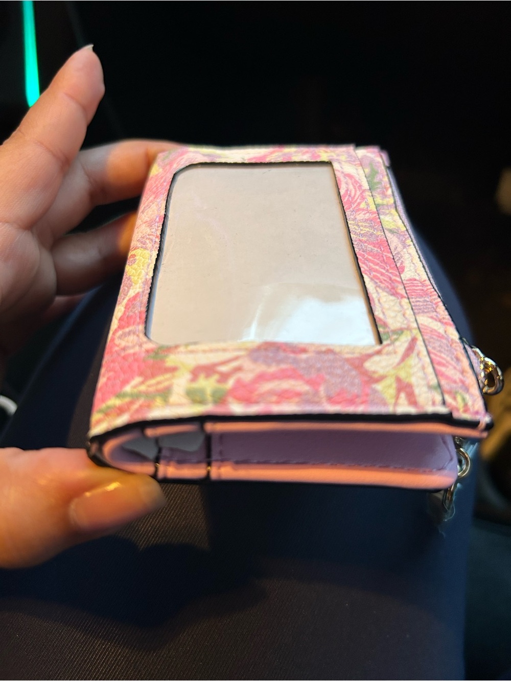 Victoria's Secret Pink Floral Foldover Wallet with Keychain - Picture 5 of 8